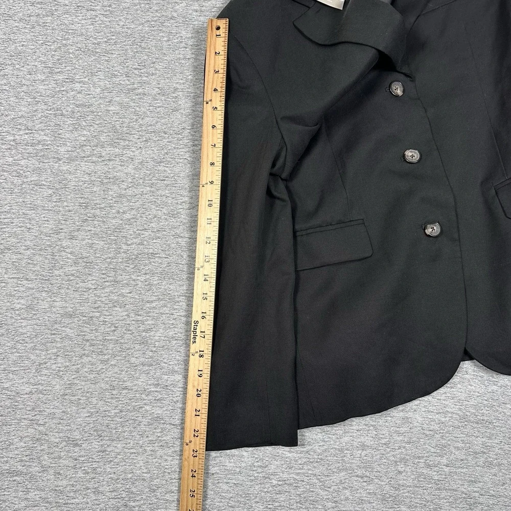 Everlane Blazer Jacket Womens Size 6 Black Oversized Three Button City NEW
